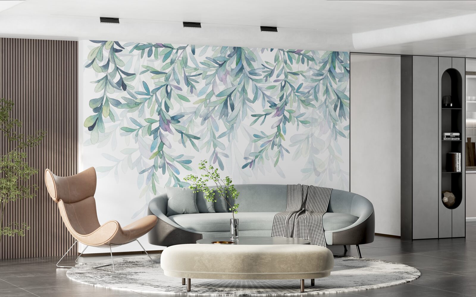 Fototapeta liście na gałęziach zmieniają kolor na zielony