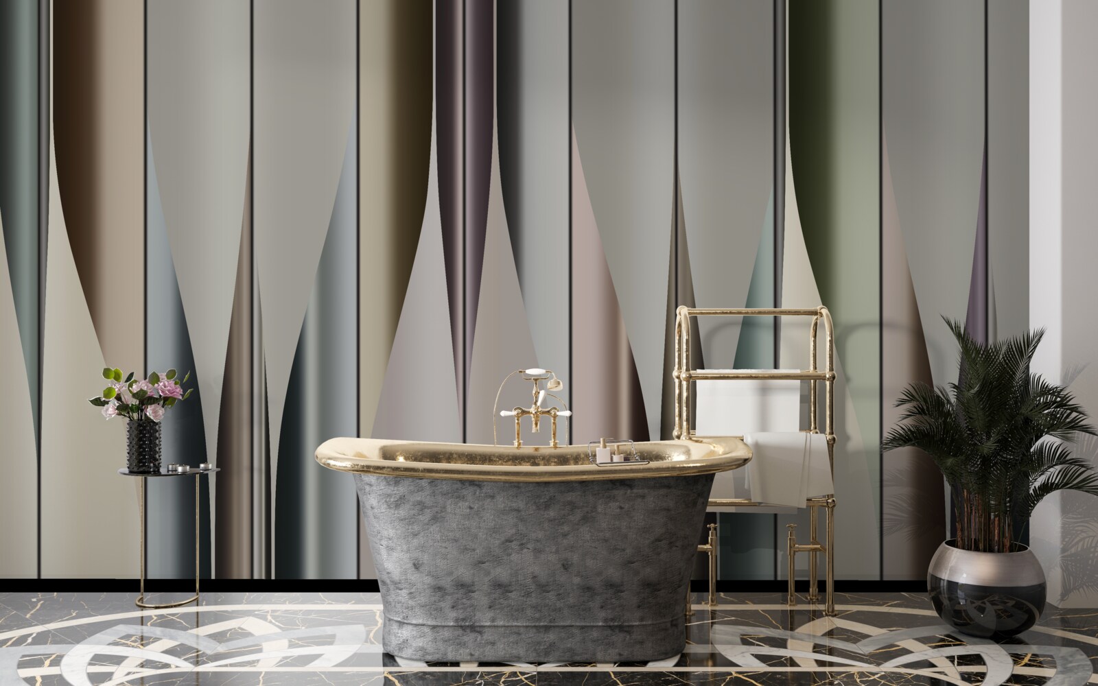 Fototapeta deska parkietowa ułożona pionowo z ostrymi końcami