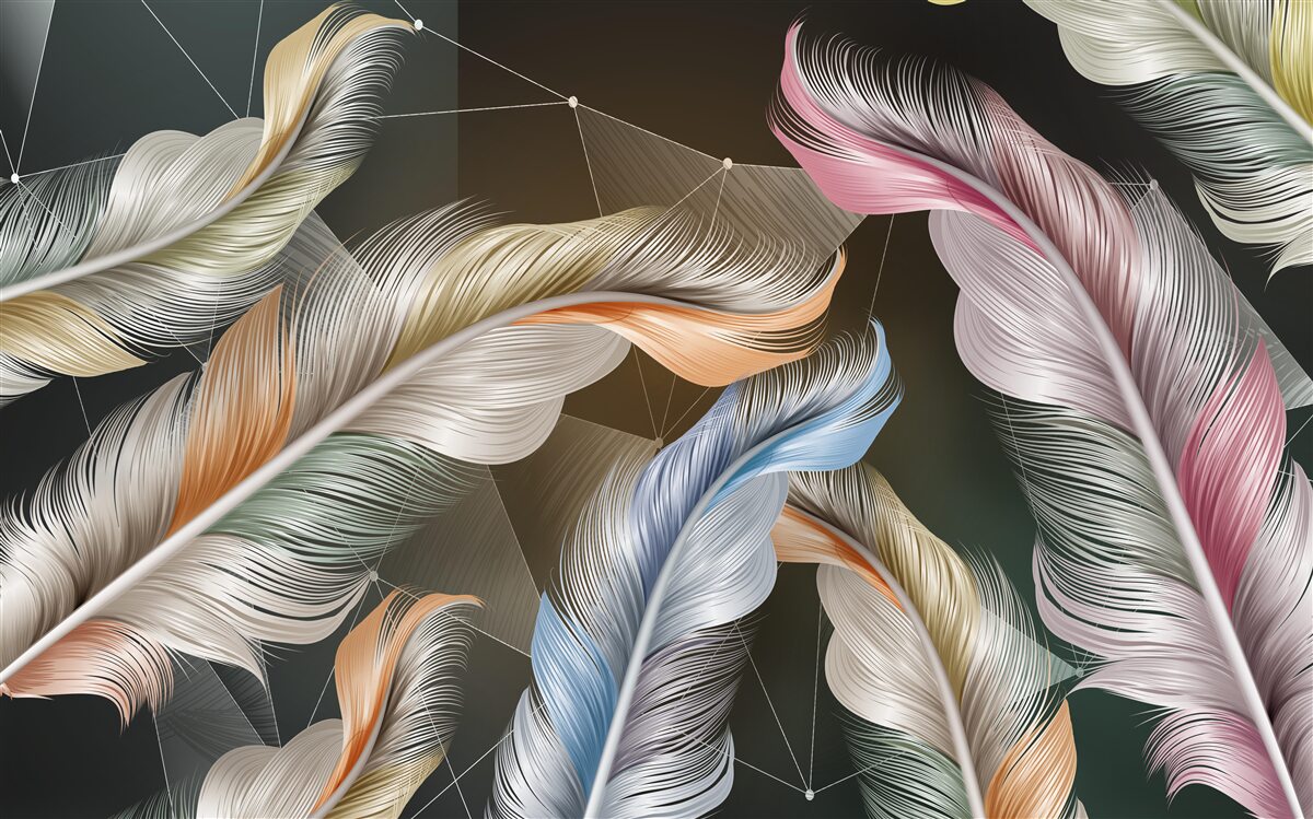 Fototapeta odrobina jasnych kolorów na nocnym niebie