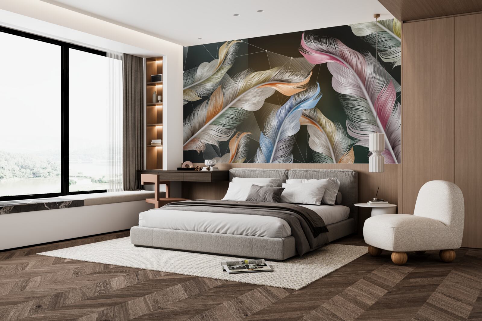 Fototapeta odrobina jasnych kolorów na nocnym niebie