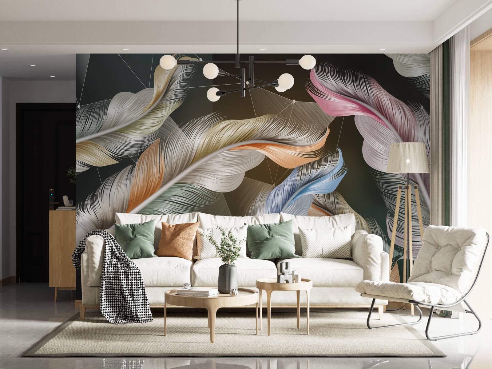 Fototapeta odrobina jasnych kolorów na nocnym niebie