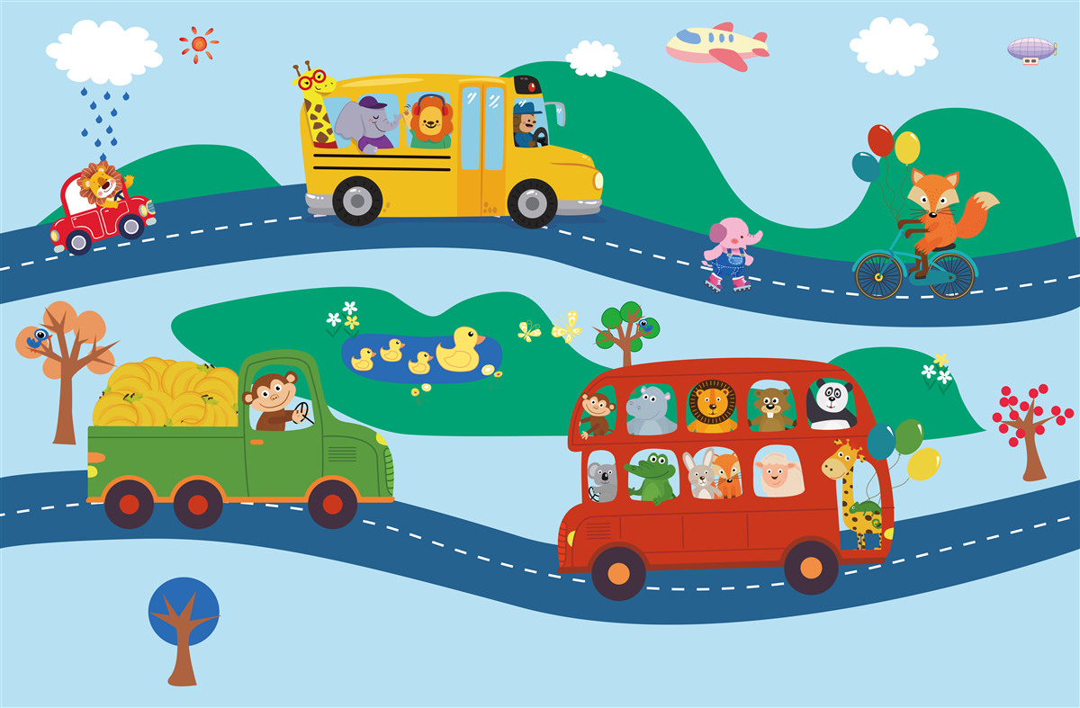 Fototapeta zwierzęta przewożone są transportem