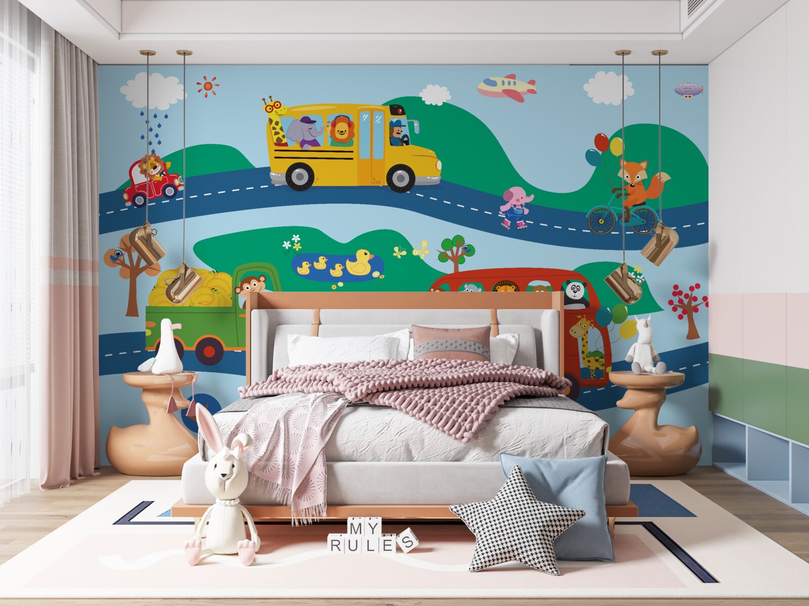 Fototapeta zwierzęta przewożone są transportem