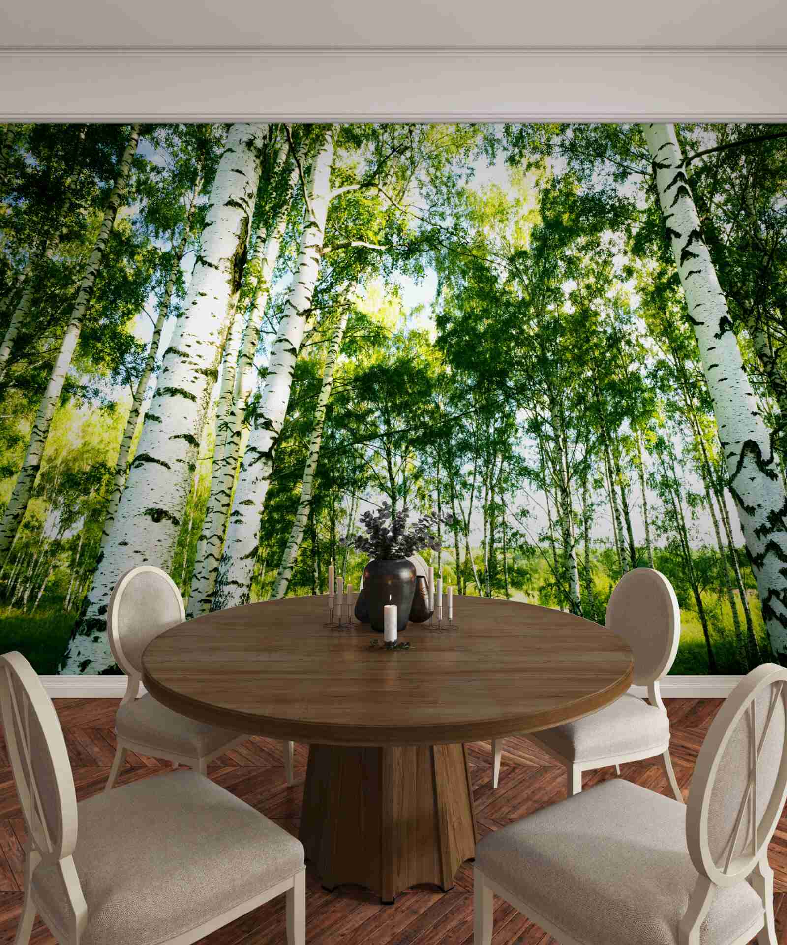 Fototapeta brzozowy las