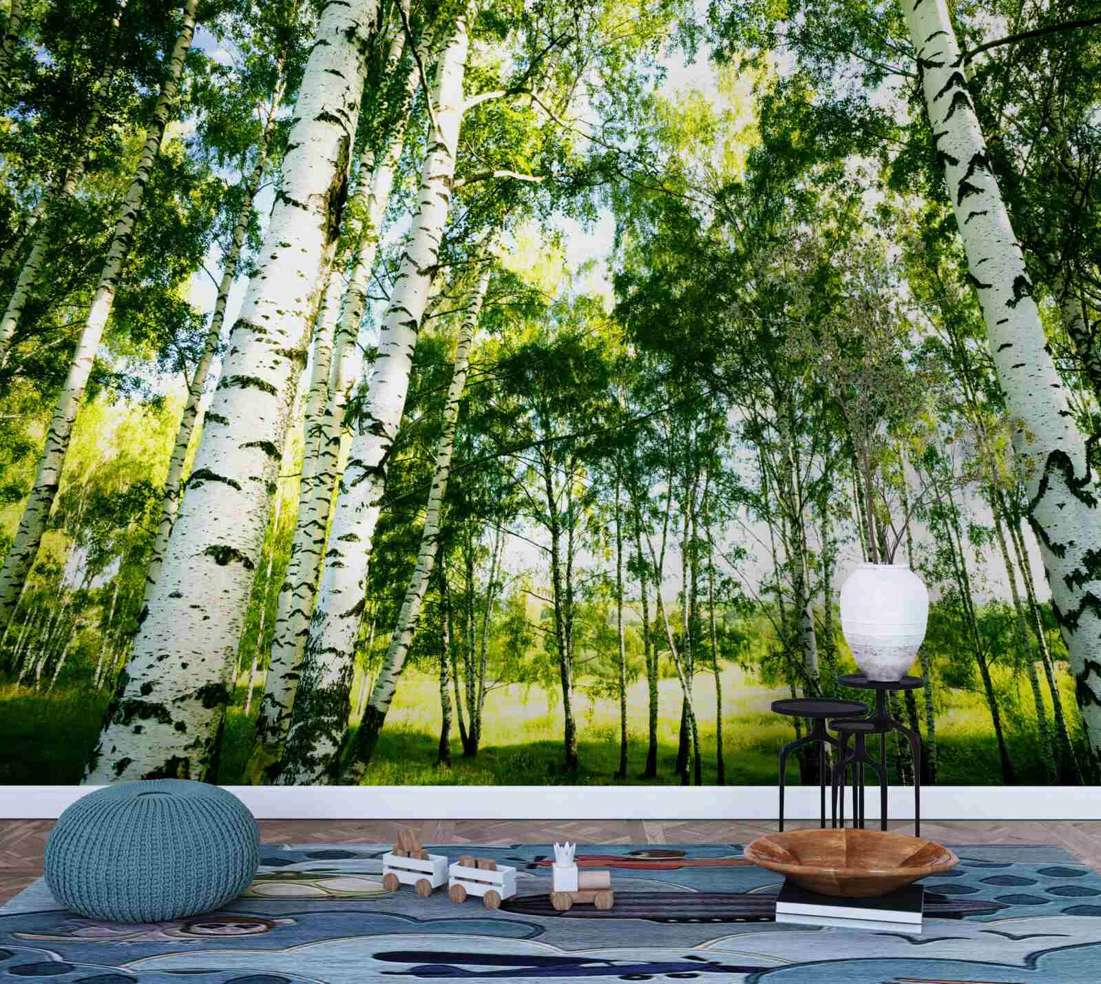 Fototapeta brzozowy las