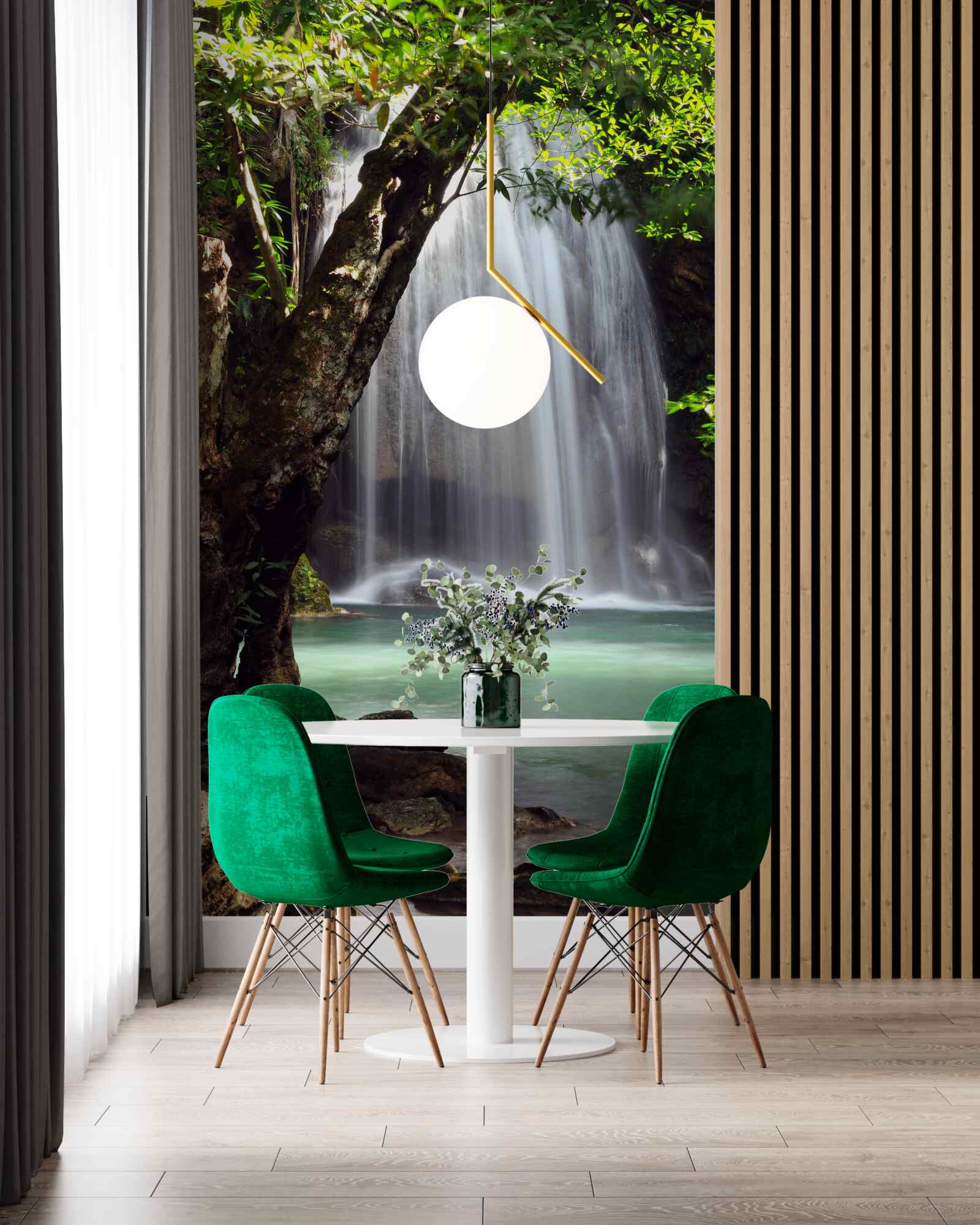 Fototapeta erawan, wodospad w leśnym obszarze tajlandii, znajduje się w kanchanaburi