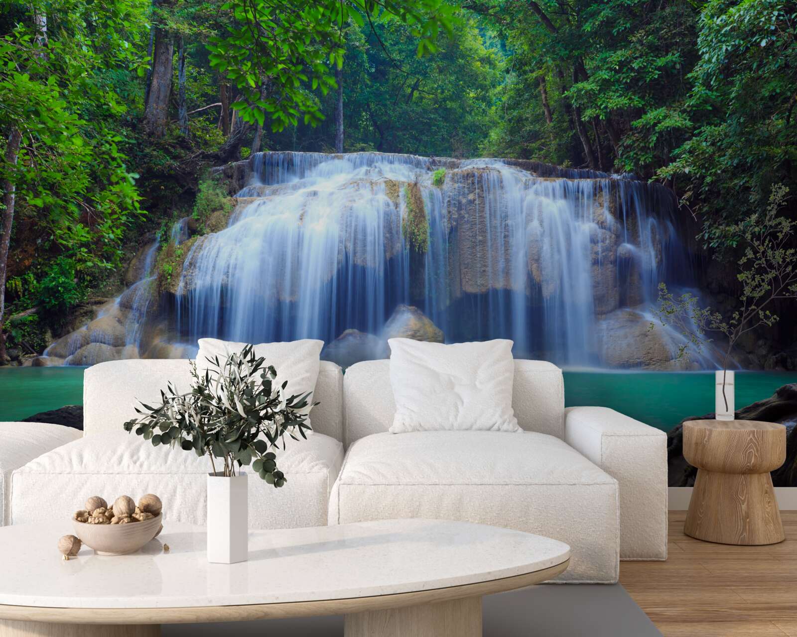 Fototapeta wodospad erawan w kanchanaburi w tajlandii