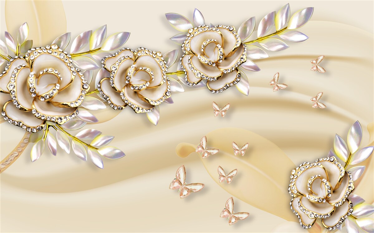 Fototapeta gałąź złotego kwiatu