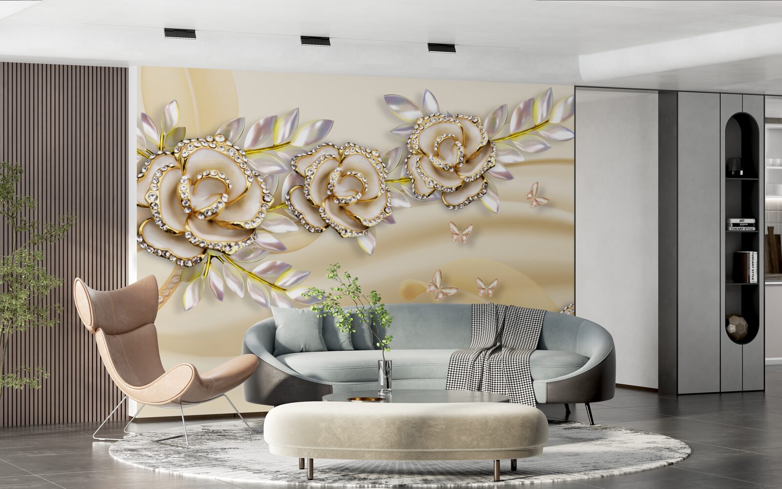 Fototapeta gałąź złotego kwiatu