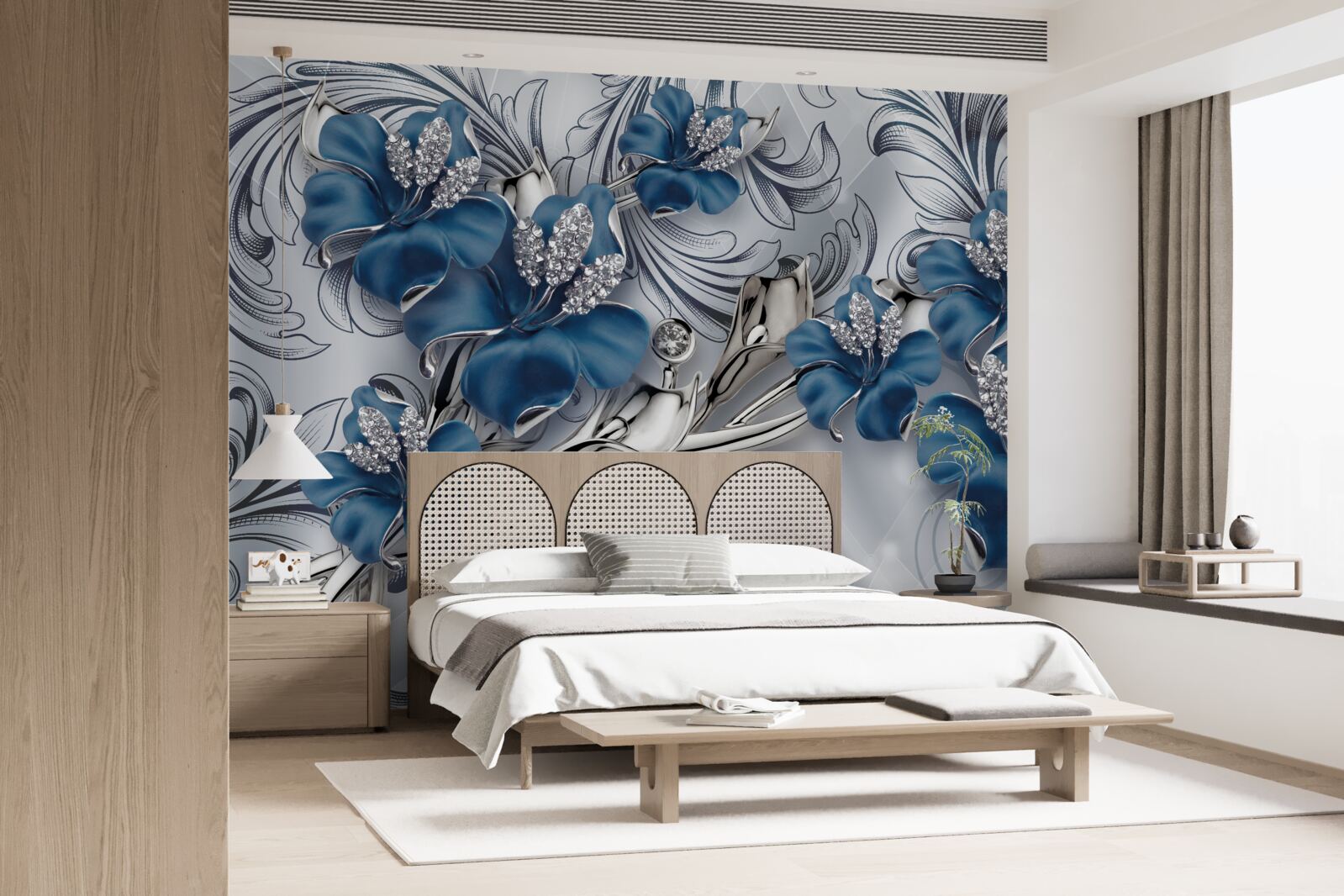 Fototapeta dwa niebieskie pąki