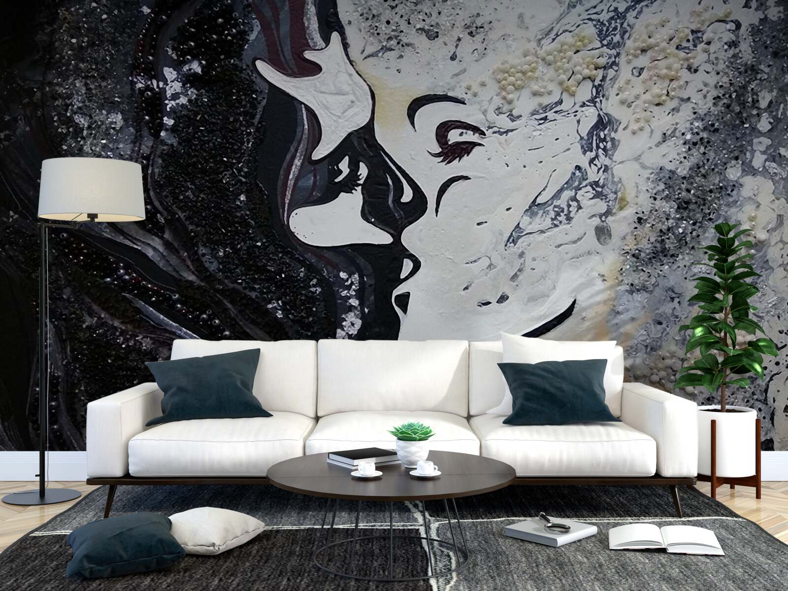 Fototapeta pocałunek namiętności na ścianie