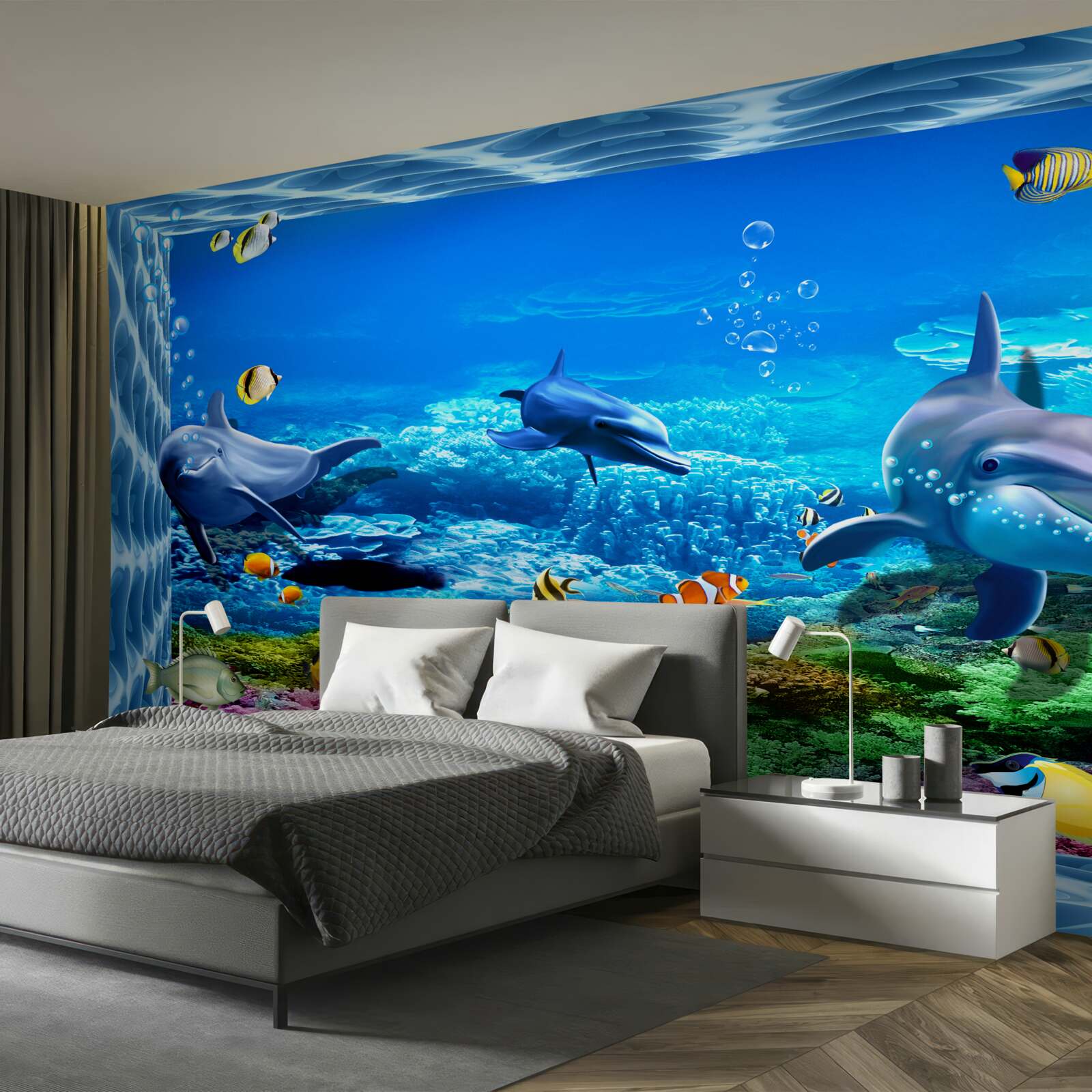 Fototapeta delfiny w wodnym zoo