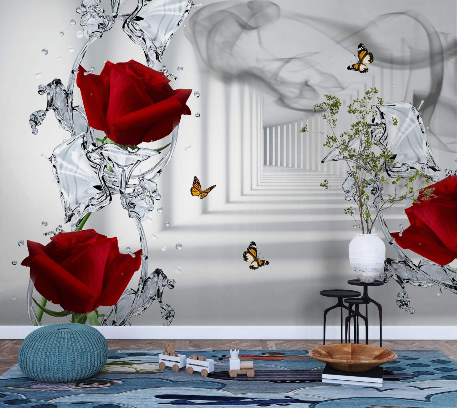 Fototapeta tapeta, czerwono-biała