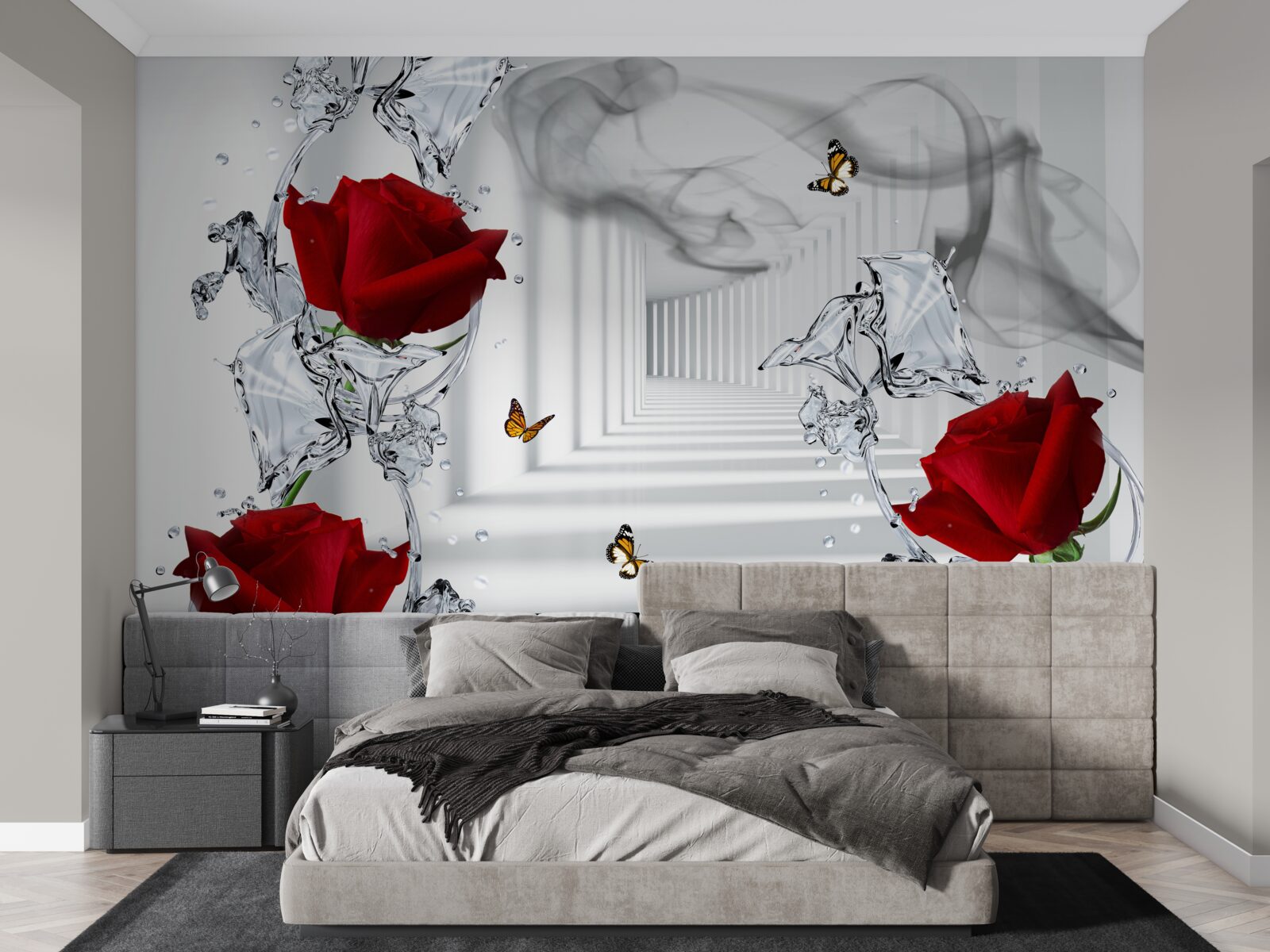 Fototapeta tapeta, czerwono-biała