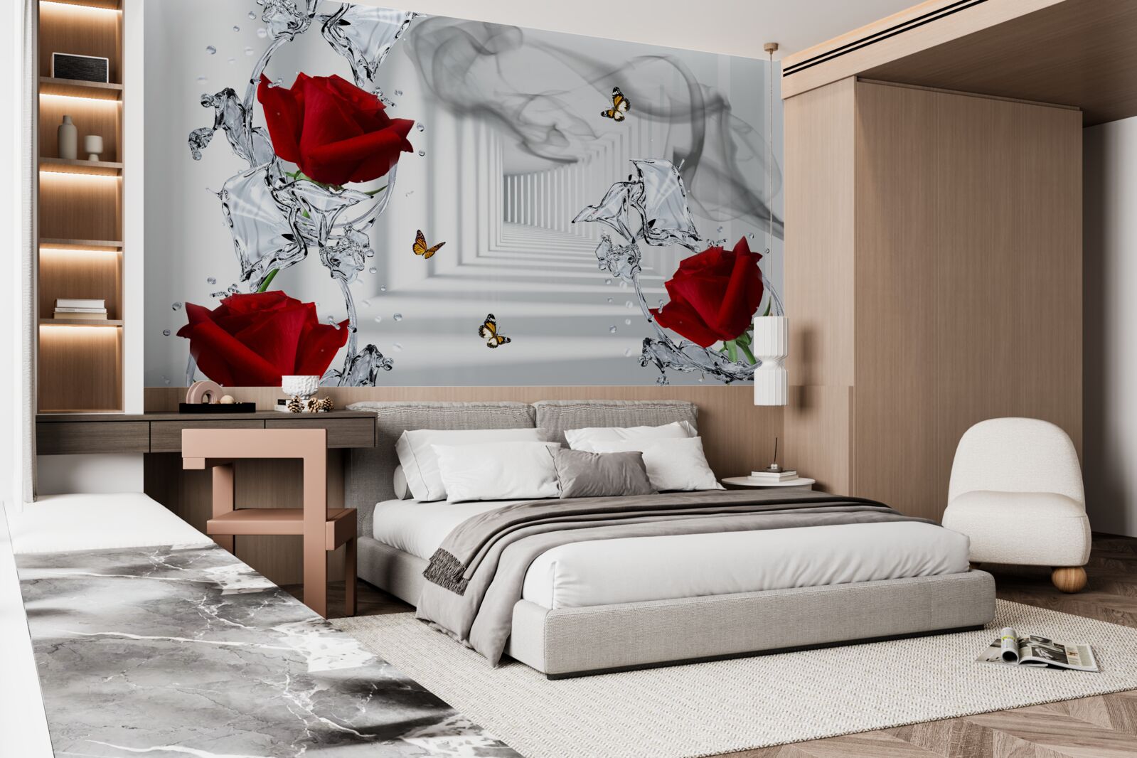 Fototapeta tapeta, czerwono-biała