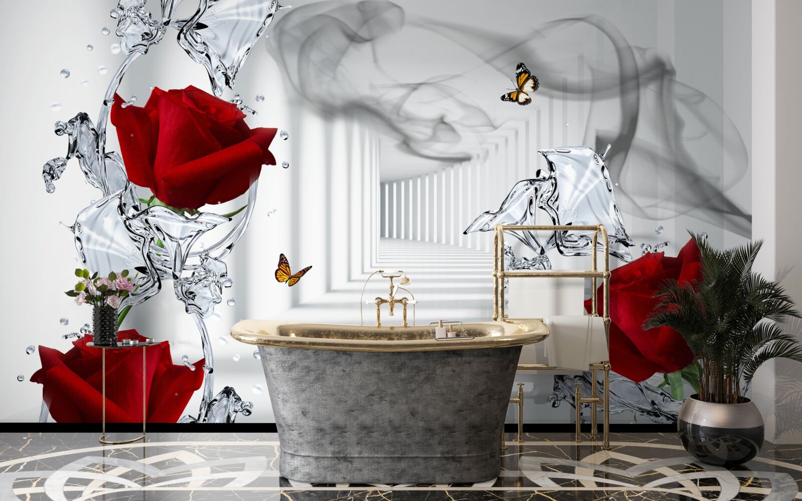 Fototapeta tapeta, czerwono-biała