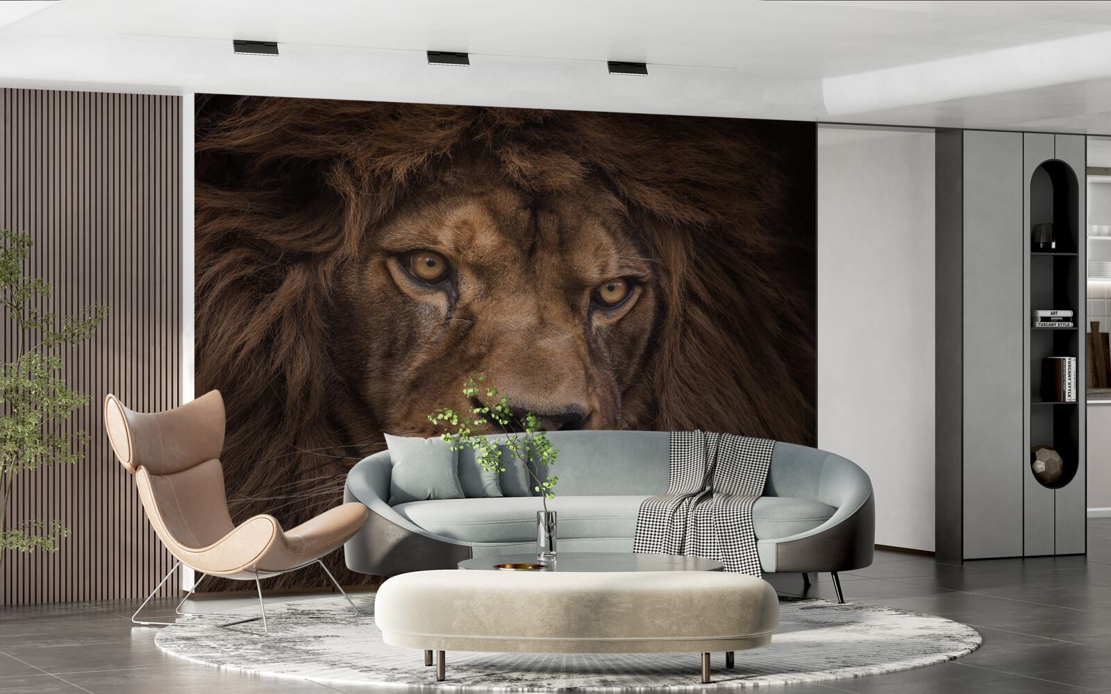 Fototapeta Ściana i lew