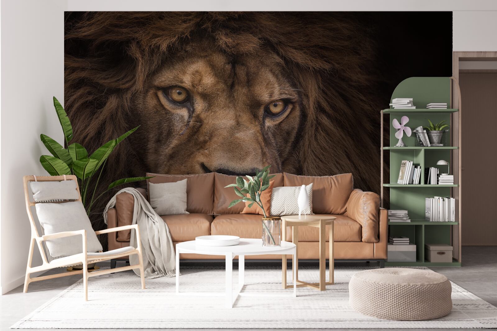 Fototapeta Ściana i lew