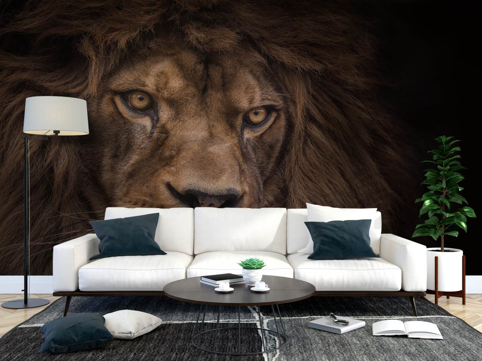 Fototapeta Ściana i lew