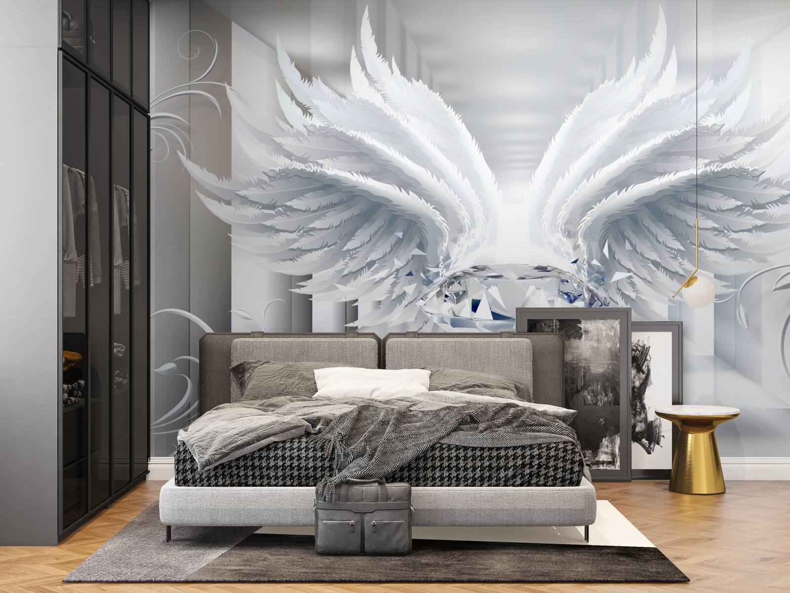 Fototapeta Ściana, pióro i biały kolor