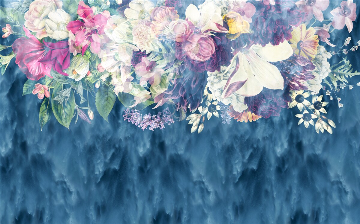 Fototapeta Ściana, sofa i niebieski odcień