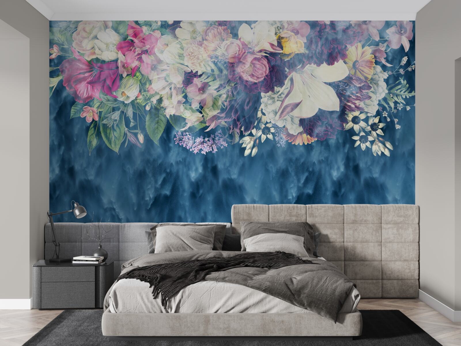 Fototapeta Ściana, sofa i niebieski odcień