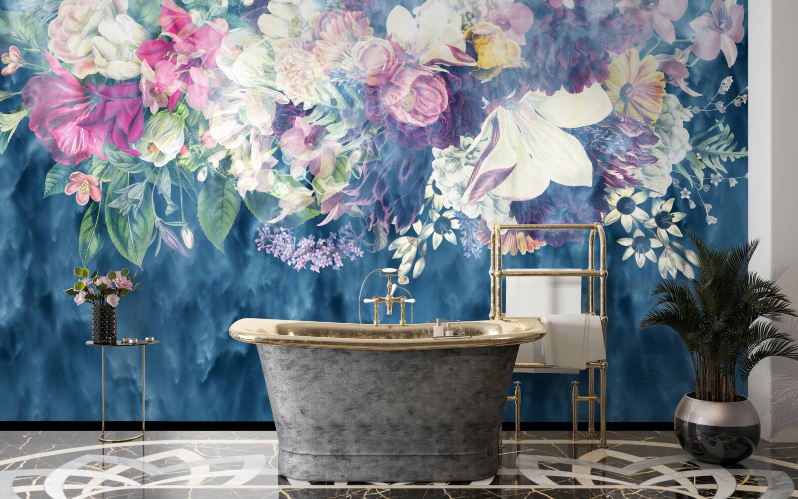 Fototapeta Ściana, sofa i niebieski odcień