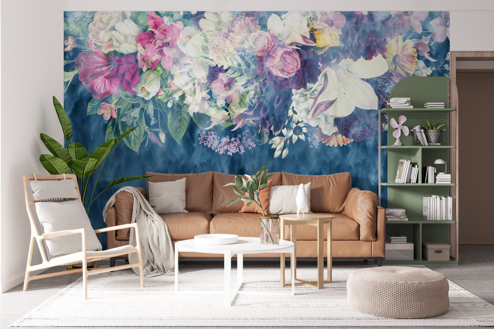 Fototapeta Ściana, sofa i niebieski odcień