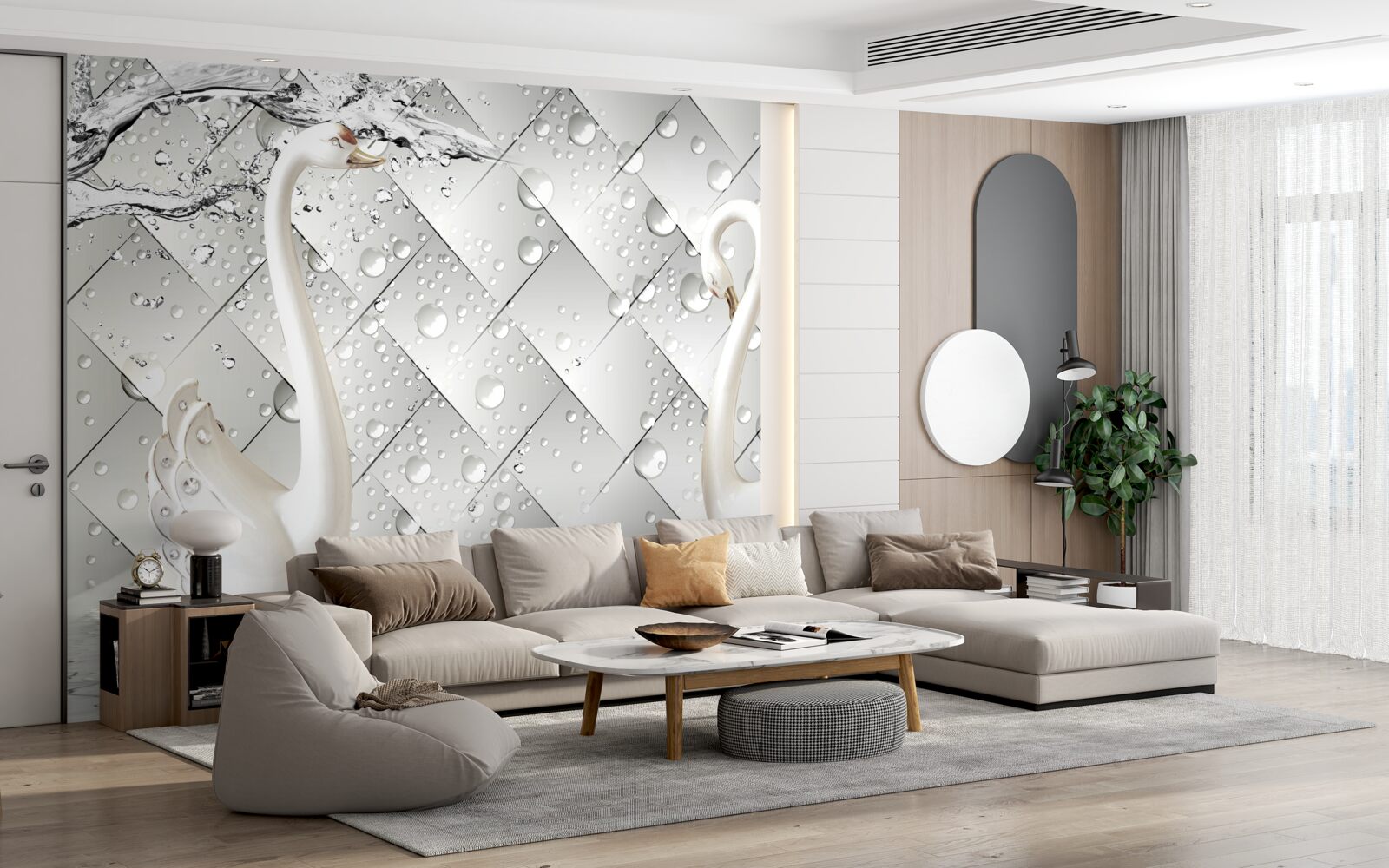 Fototapeta biała ściana i tapeta