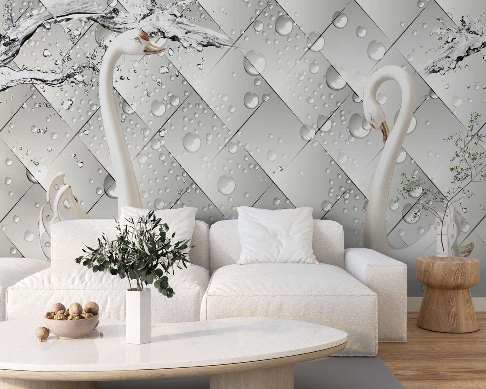 Fototapeta biała ściana i tapeta