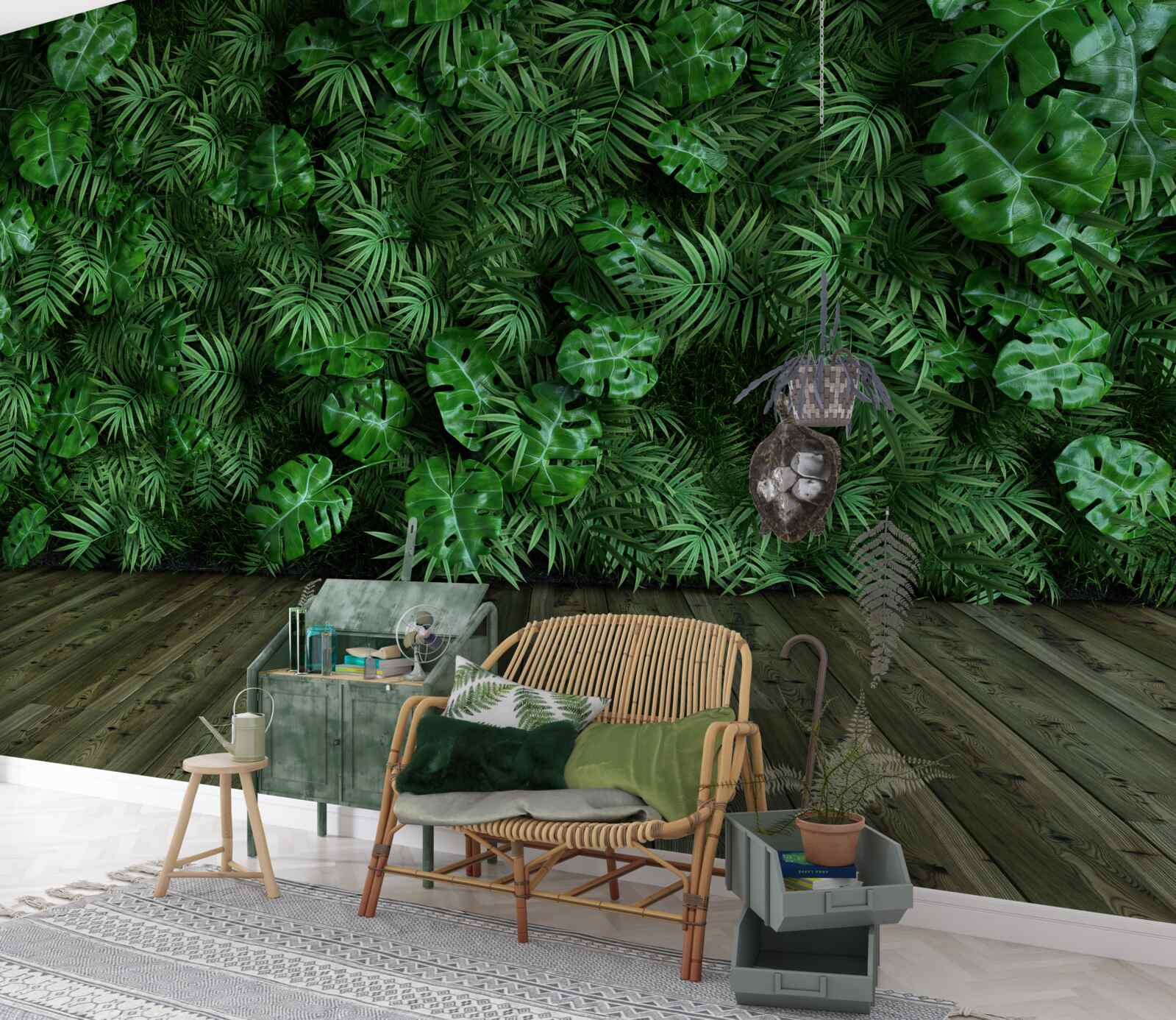 Fototapeta kolor zielony, rośliny i liście