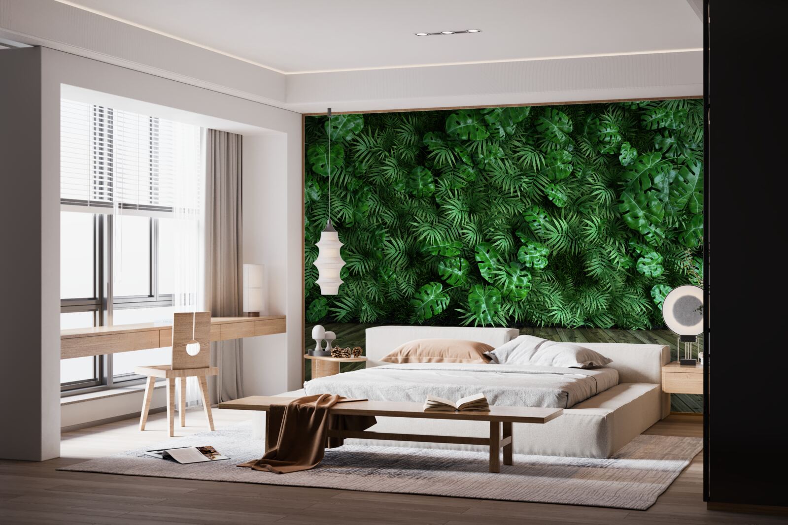 Fototapeta kolor zielony, rośliny i liście