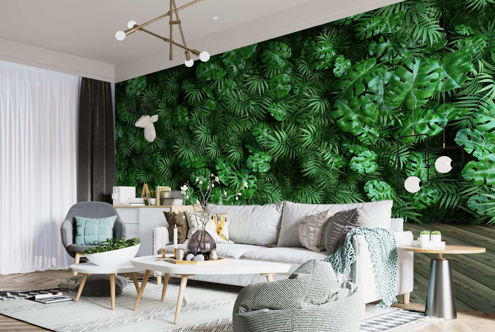 Fototapeta kolor zielony, rośliny i liście