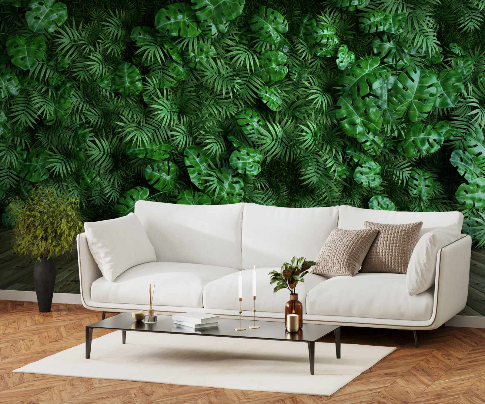 Fototapeta kolor zielony, rośliny i liście