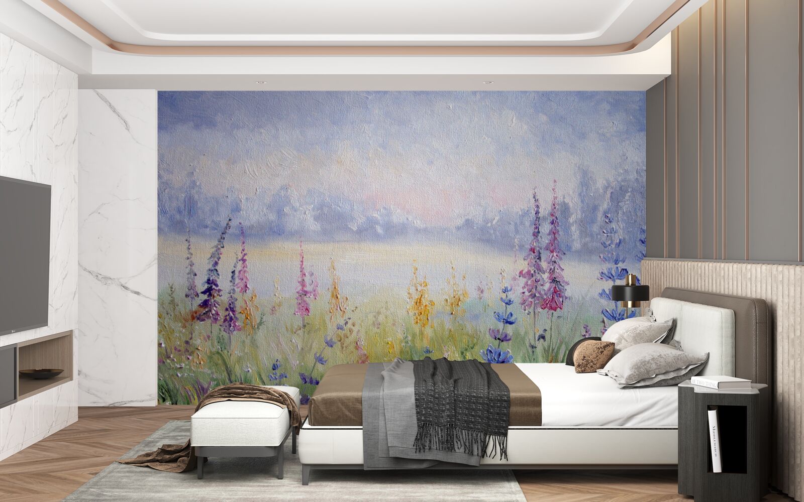 Fototapeta pole z lawendą