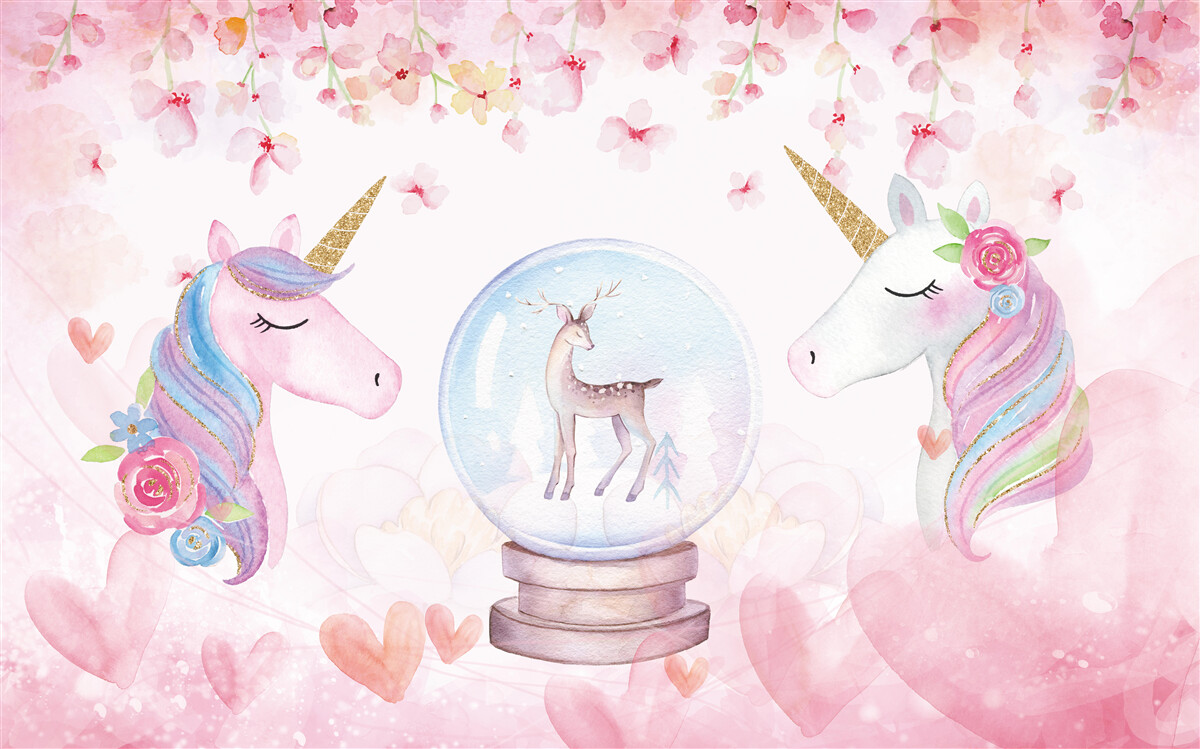 Fototapeta w pokoju dziecięcym znajdują się jednorożce