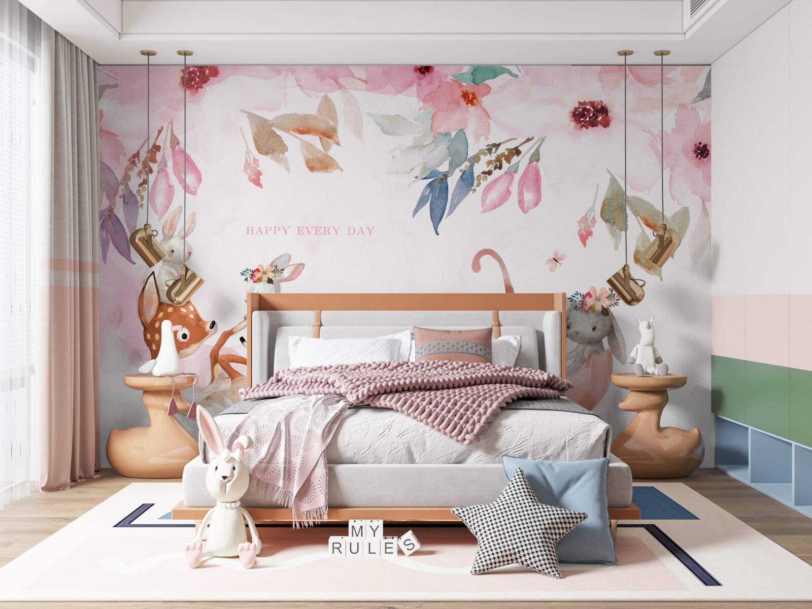 Fototapeta fauna na różowym tle