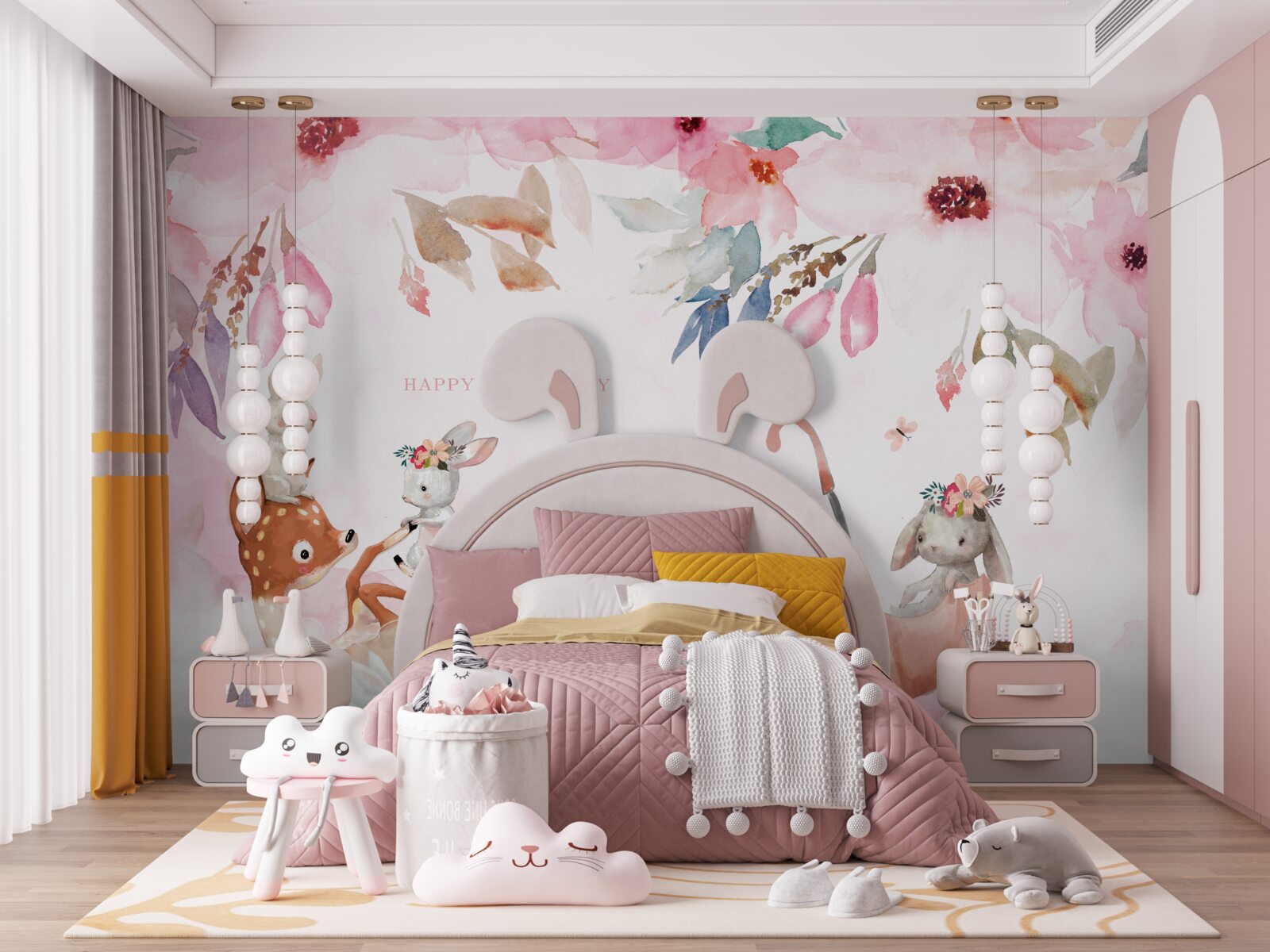 Fototapeta fauna na różowym tle