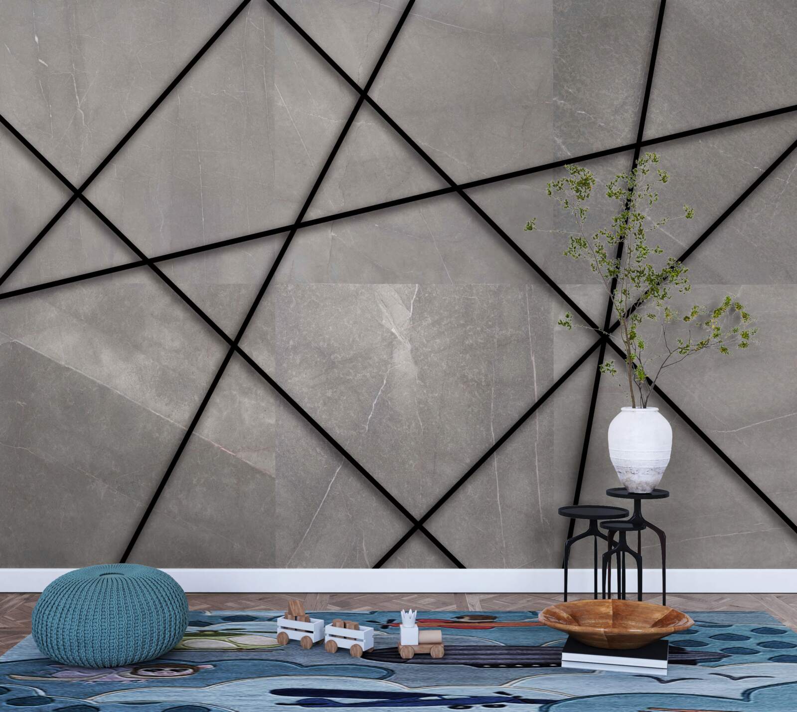 Fototapeta paski we wzór marmurkowy