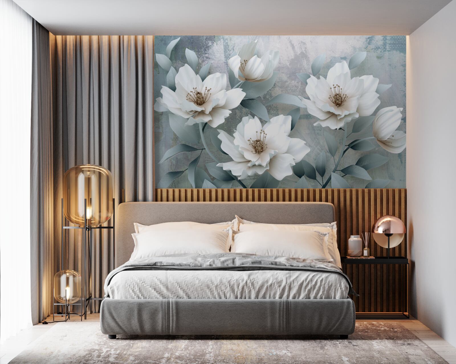 Fototapeta Śnieżnobiałe piwonie