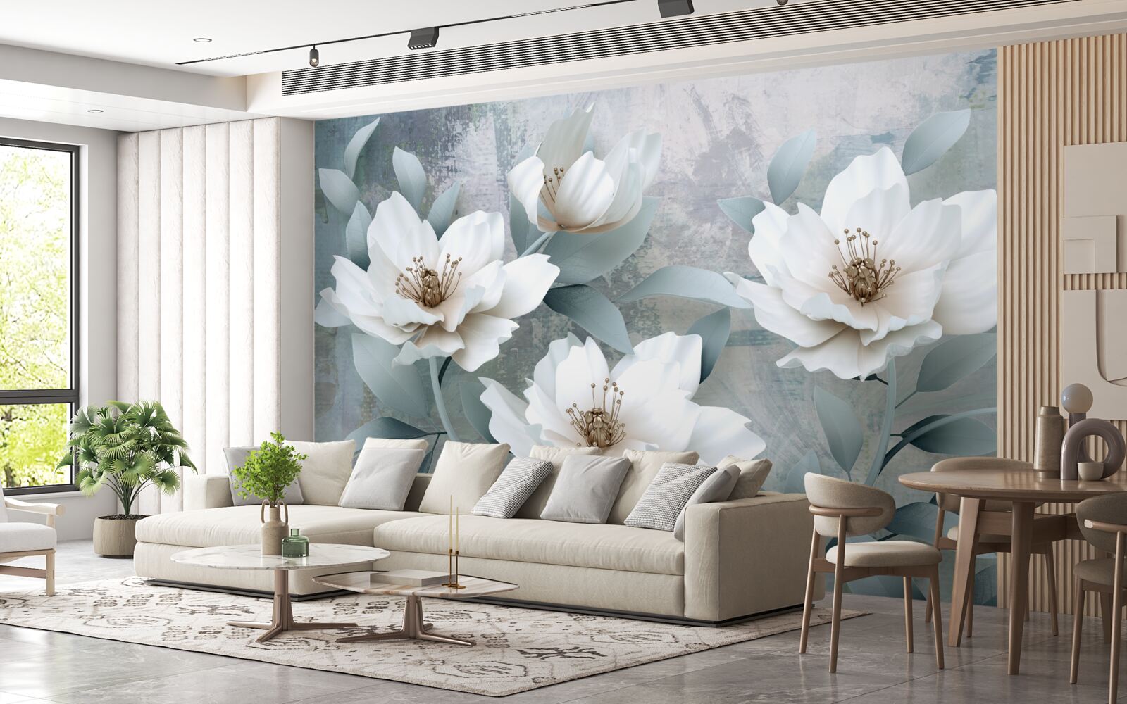 Fototapeta Śnieżnobiałe piwonie