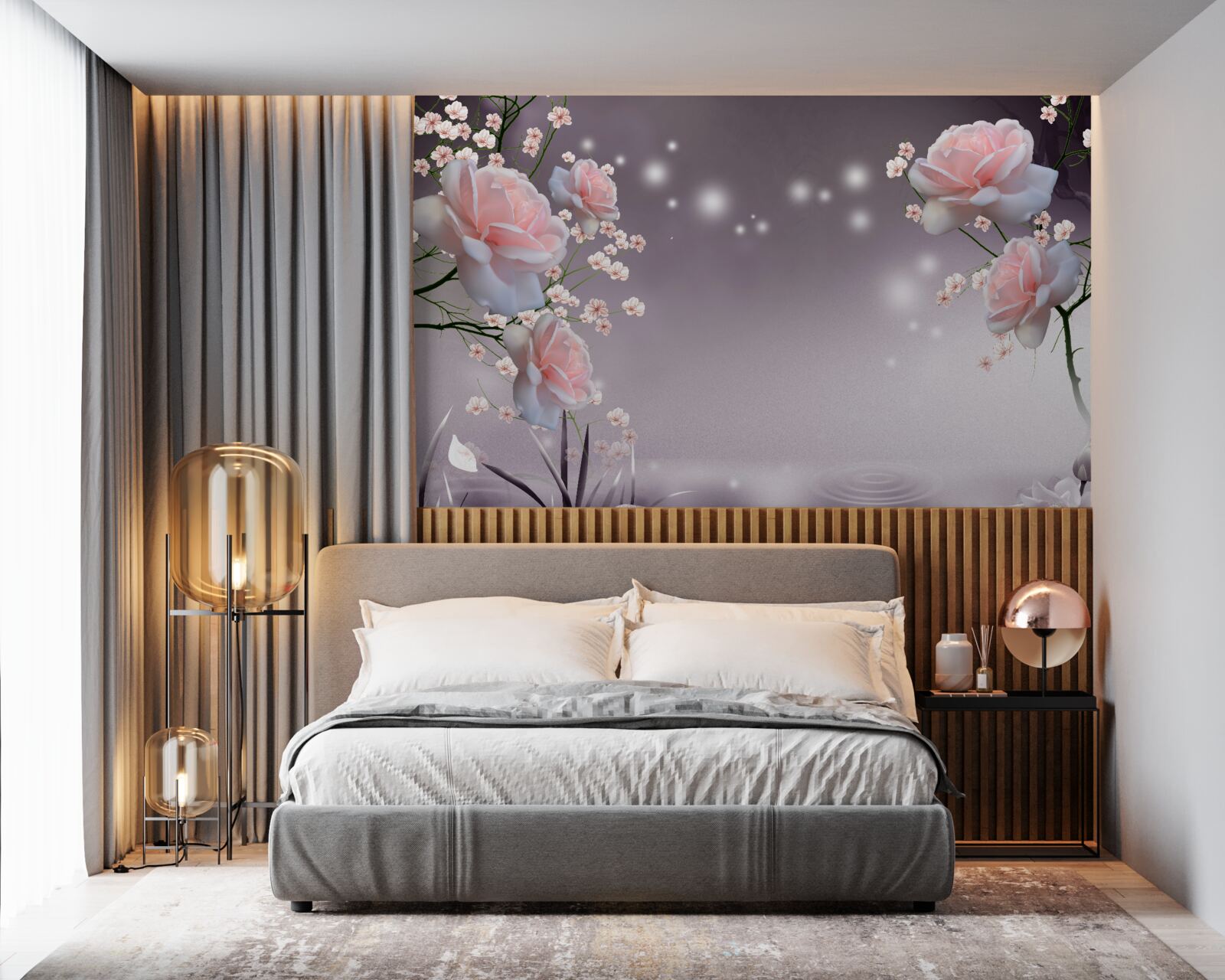 Fototapeta bukiety i gwiaździsta przestrzeń