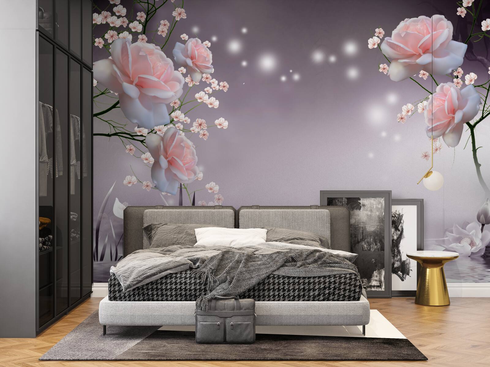 Fototapeta bukiety i gwiaździsta przestrzeń