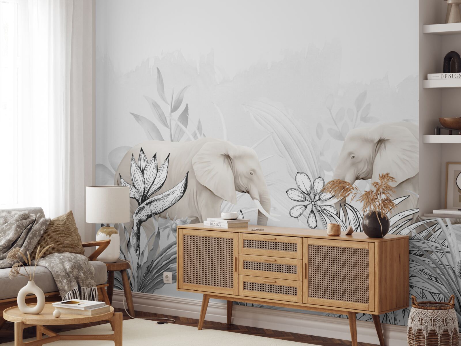 Fototapeta jasne kolorowe słonie