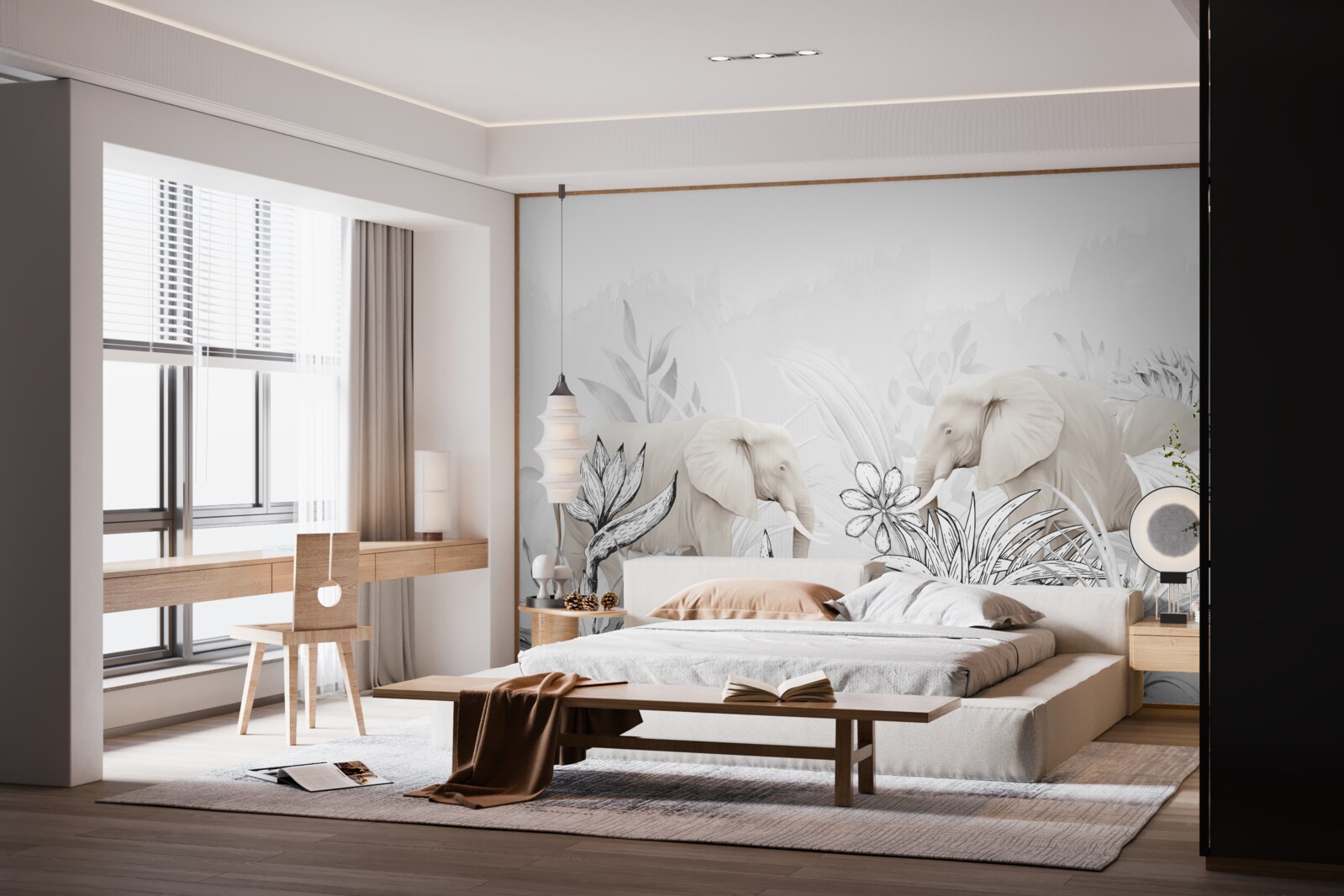 Fototapeta jasne kolorowe słonie