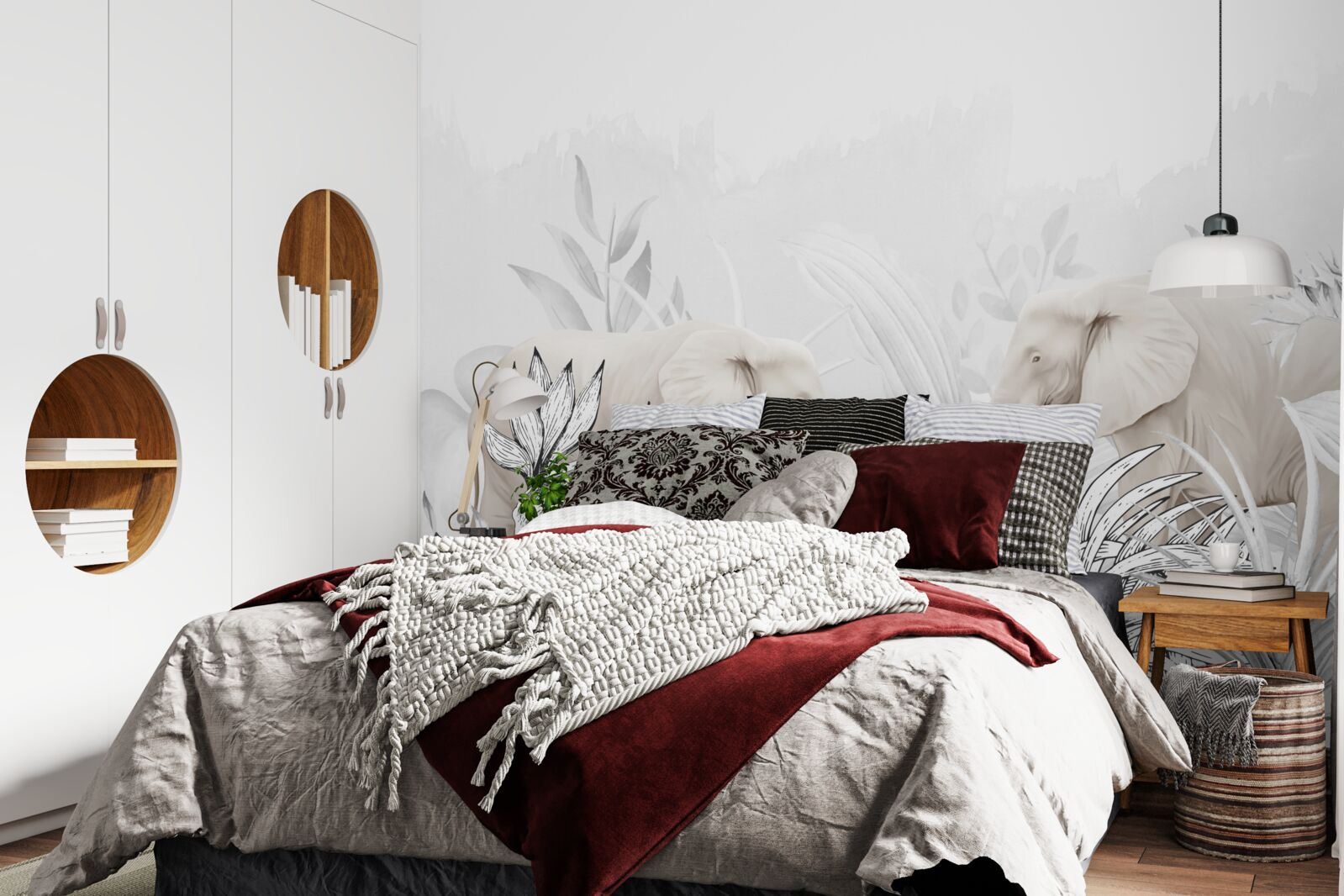 Fototapeta jasne kolorowe słonie