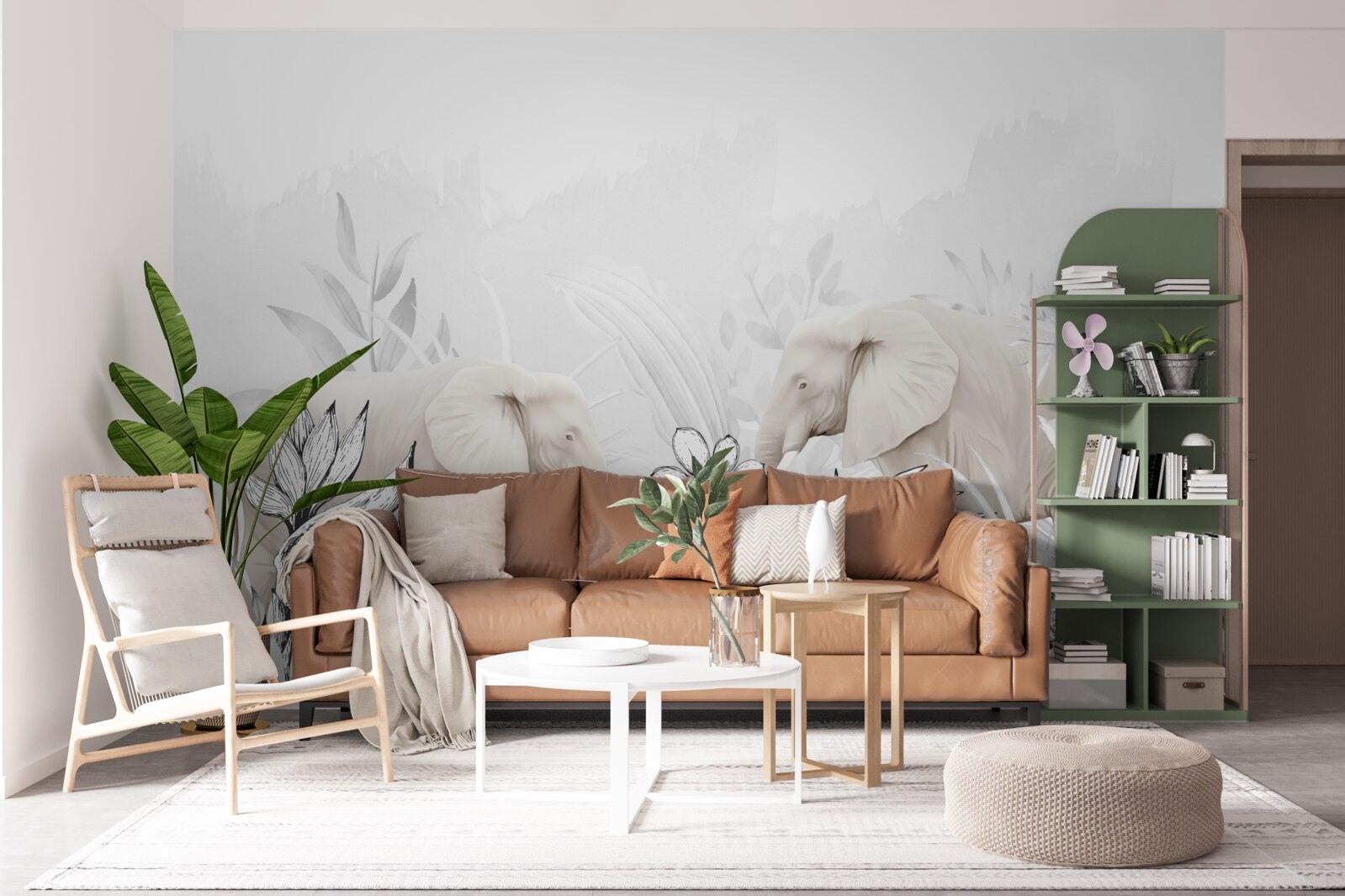 Fototapeta jasne kolorowe słonie