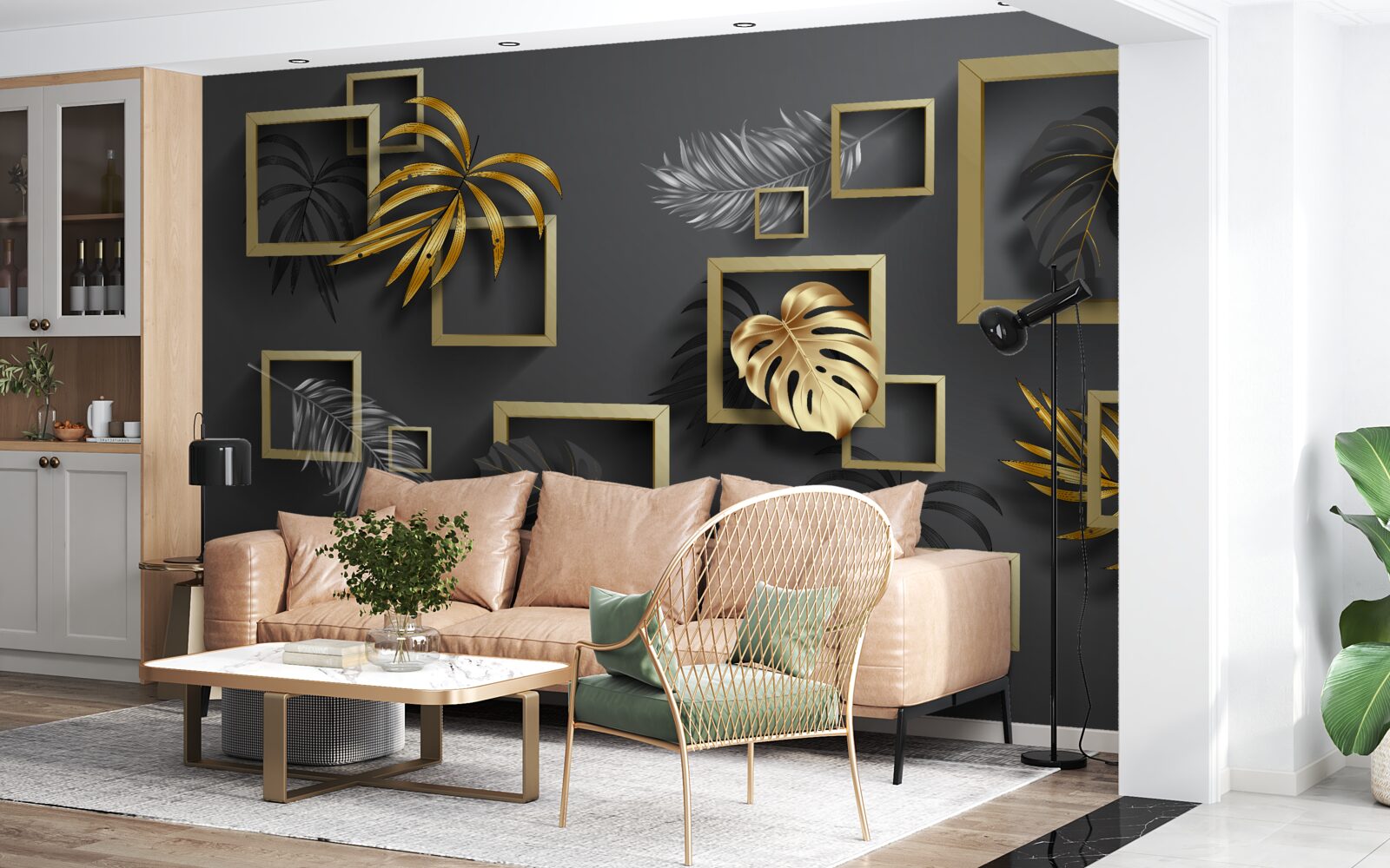 Fototapeta projekt wnętrz, przedpokoju i salonu