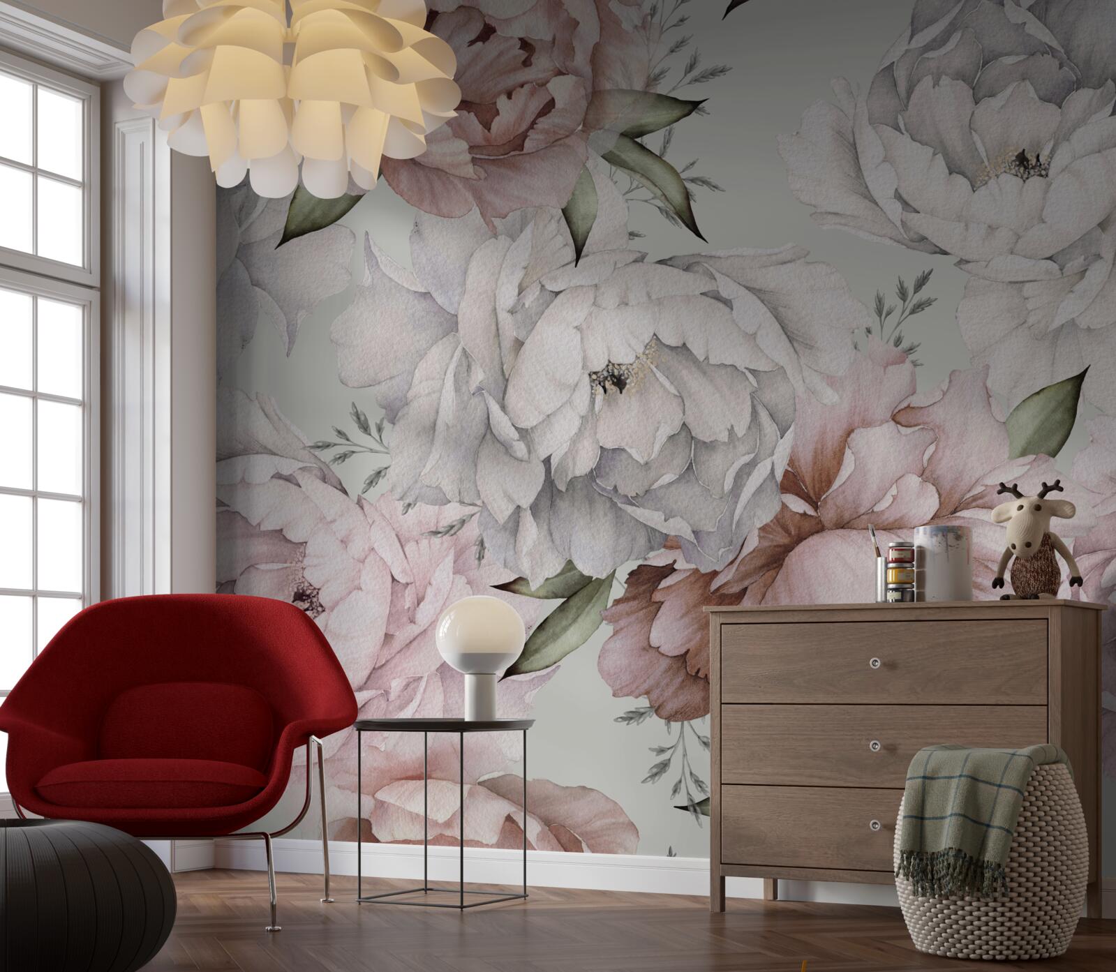 Fototapeta jasne piwonie