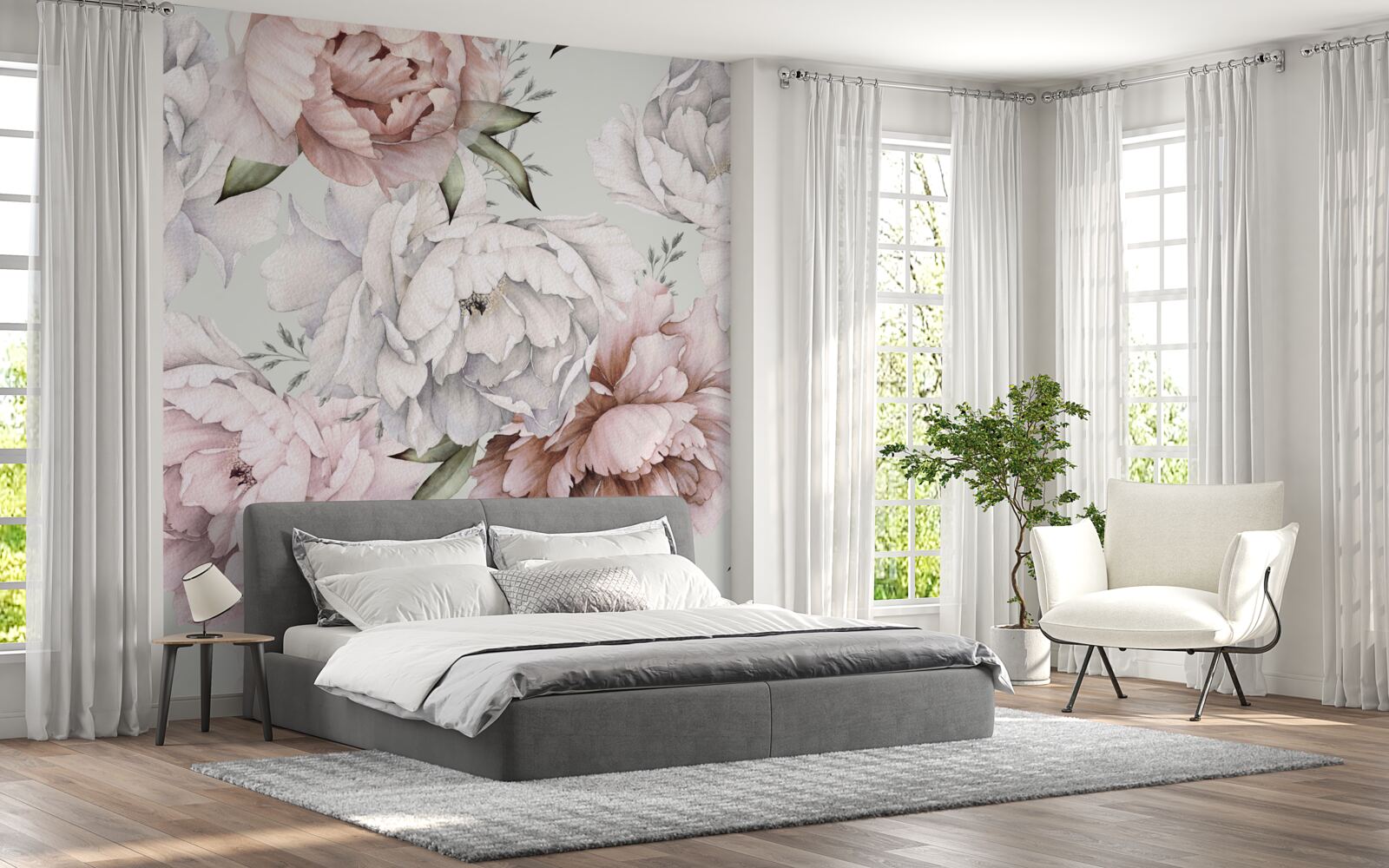 Fototapeta jasne piwonie